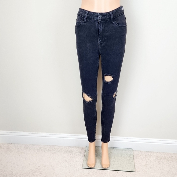 Old Navy Wow High Rise Super Skinny Ripped Jeans Pants - Picture 1 of 9